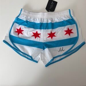 Chi Chi Sport Women's Blue and White Star Shorts
